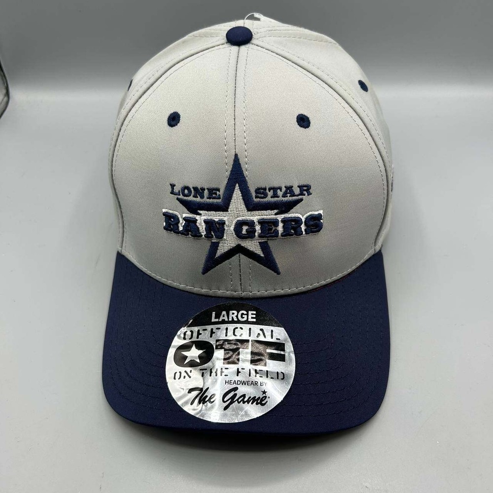 Lone Star Rangers OTF Hat Men Large Gray Blue The Game Fitted Cap New L